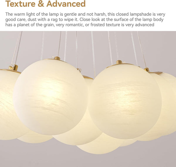 Modern Bubble Chandelier Lighting 13Light Glass Globe Pendant Hanging Light Lamp