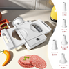 10cm(D) Hamburger Pressing Mould 2-Hole Meat Patty Forming Mold ABS w/5 Tubes