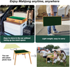 Foldable Wooden Mahjong Table Table Game Set with Tiles for 4 Players AU Stock