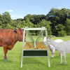 1.5M Feed Trough Goat Cattle Hay Grain Rubber Feeder Tray with Metal Bracket