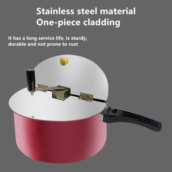 Stainless Steel Popcorn Popper Hand Operated Popcorn Maker Machine for Gas Stove