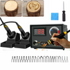 Pyrography Wood Burning Kit Wood Burner Tool Dual Pen 60W Adjustable Temperature