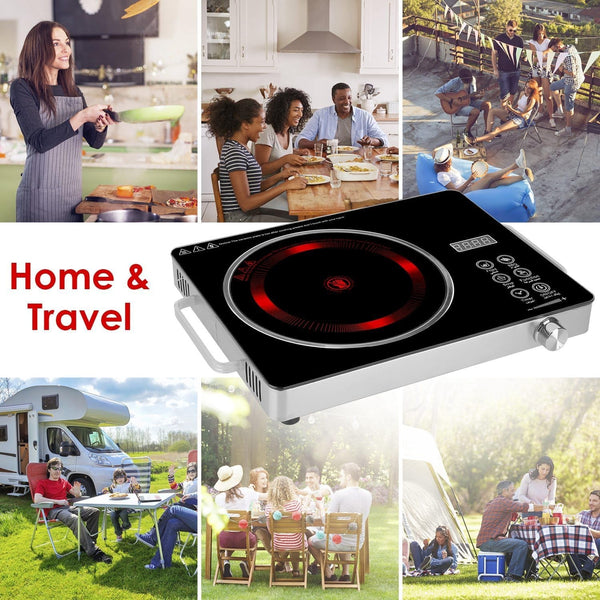 Electric Induction Cooktop Fast Touch Infrared Burner Portable Cooktop 2200W