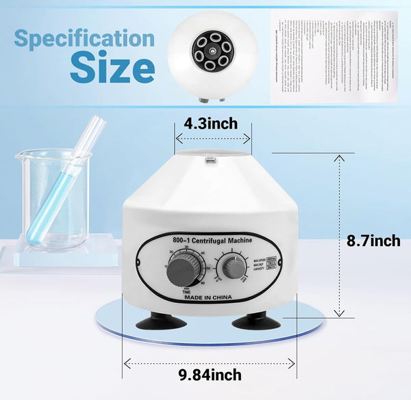 Desktop Electric Lab Centrifuge Machine 6x20ml 4000RPM With Timer Speed Control