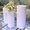 3/5x Round Wedding Plinth Cylinder Pedestal Display Stand White Ripple Stand AU