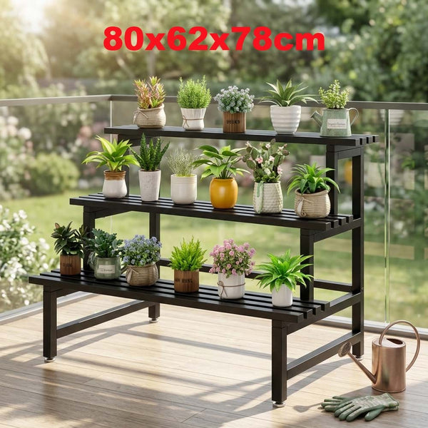 Metal Plant Stand Display Rack Flower Pot Shelving Organiser Decor Garden Patio