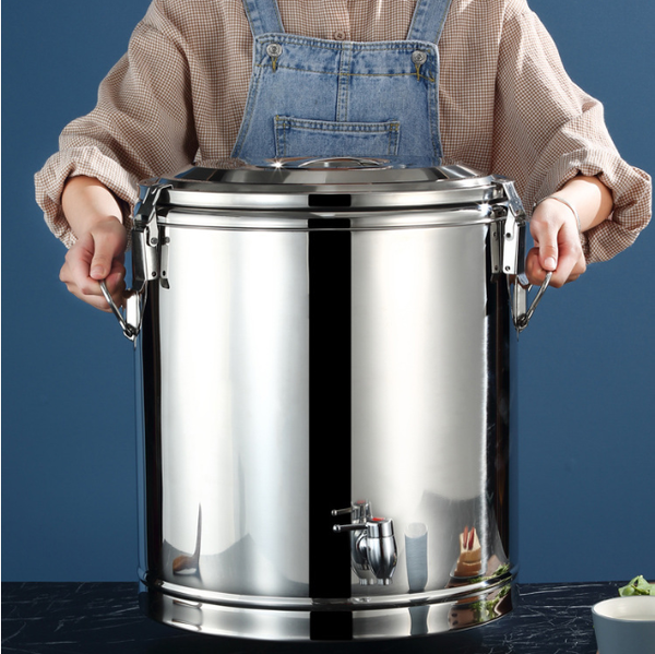 Stainless Steel Insulated Barrel Beverage Dispenser with Spigot Keep Hot Cold