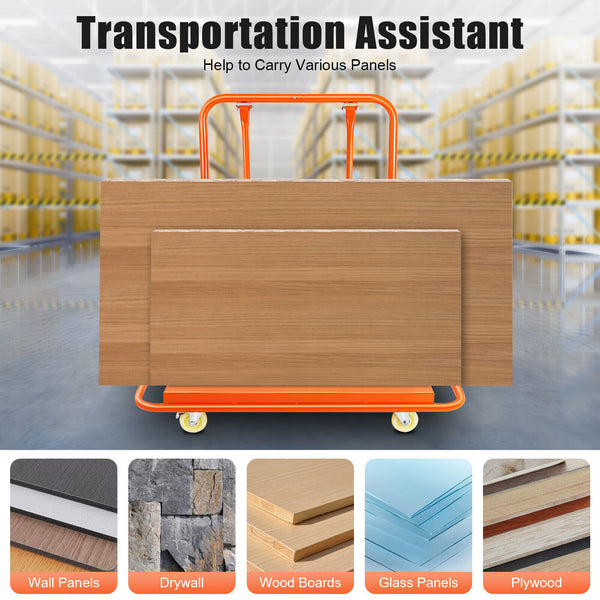 Drywall Cart Dolly Steel Panel Dolly Panel Truck Cart for Plywood Plasterboard