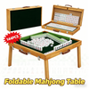 Foldable Wooden Mahjong Table Table Game Set with Tiles for 4 Players AU Stock