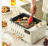 1000W Smokeless BBQ Grill Stove Auto Rotating Skewers Barbecue Grill Baking Pan