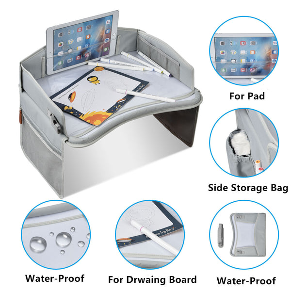 Kids Travel Tray Carseat Table Tray for Kids Road Trip Kids Drawing Board Table