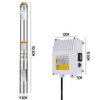 2HP/1500W Submersible Bore Pump Deep Well Water Pump Irrigation 6m³/H +40m Cable