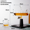 Whiskey Decanter Set with 4 Whisky Glasses 1000ml Ship Sails Set for Home Bar AU