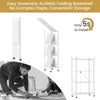 4Tier Folding Shelf with Wheel Storage Rack Cart for Kitchen Pantry Laundry Room