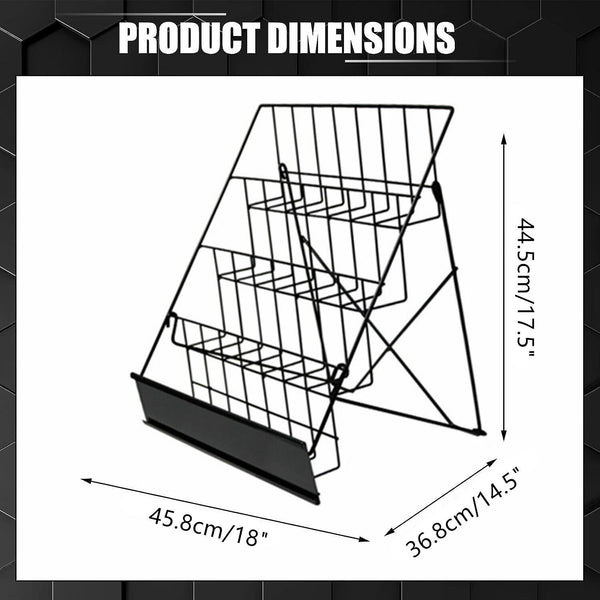 Book Display Rack Comic Book Greeting Card Stand Tabletop Magazine CD Holder
