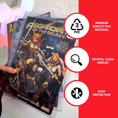 10 Pcs Comic Book Card Holder Comic Sleeves 19*28cm Hard Comic Display Case