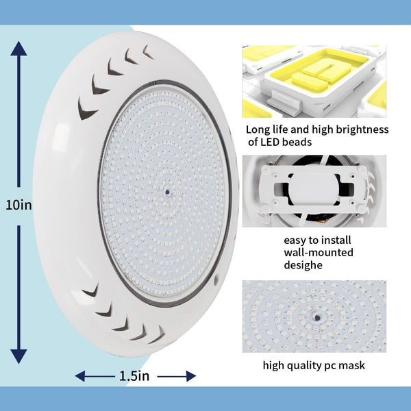 55W LED Swimming Pool Light Resin Filled Underwater RGB with 60W Transformer