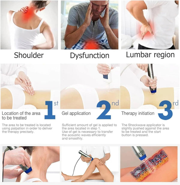 7 Bar ED Shockwave Therapy Machine Effective Electromagnetic Shock Therapy