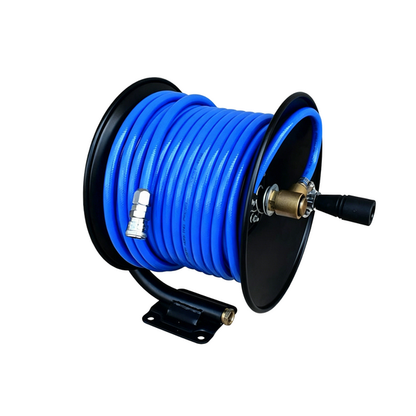 15m High Pressure Hose Reel Manual Crank Steel Reel with M22 3/8'' Fitting AU