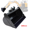 600mm Flat Tooth Backhoe Bucket Attachment Plain Mud Bucket Grading Attachment