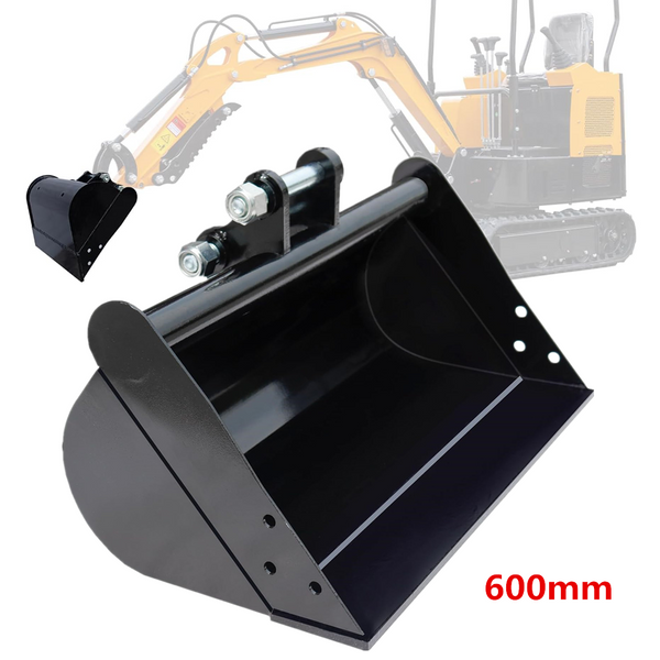 600mm Flat Tooth Backhoe Bucket Attachment Plain Mud Bucket Grading Attachment