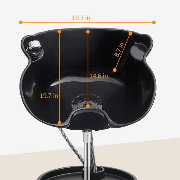 Hair Basin Salon Mobile Backwash Shampoo Bowl Sink Hairdressing Washing Portable