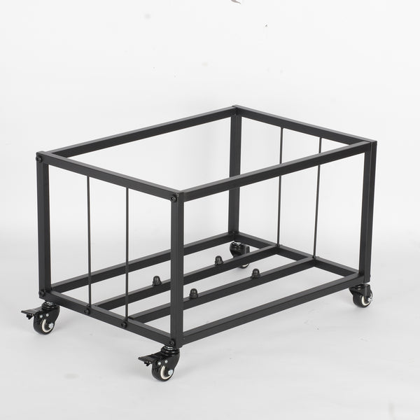 Vinyl Record Storage Rack on Wheels Sturdy Metal Frame Vinyl Organizer LP Holder