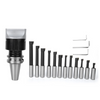 3" Boring Head With BT40 1-1/2"-18 Shank & 12Pcs Carbide Boring Bar For Milling
