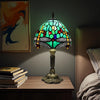 Retro Baroque LED Table Lamps Stained Glass Desk Lights Bedroom Reading Decor