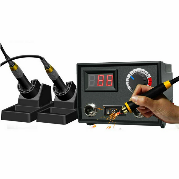 Pyrography Wood Burning Kit Wood Burner Tool Dual Pen 60W Adjustable Temperature