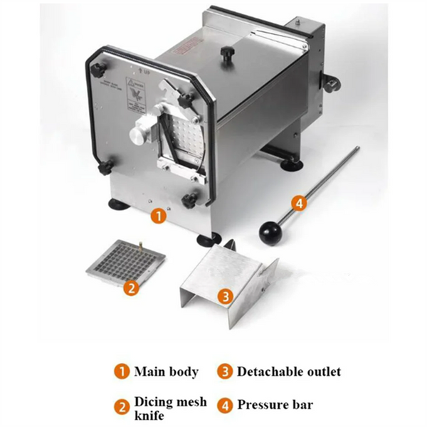 Electric Vegetable Fruit Dicer Commercial Cube Cutting Machine Stainless Steel