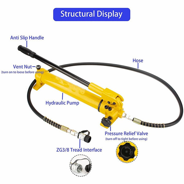 CP-700 Manual Hydraulic Pump Portable Hand Pump with Nut Splitter Cutter NC-1924