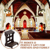 Wood Prayer Bench Stool Kneeler with Shelf and Cushion Church Prayer Table Chair
