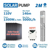 4" Solar Bore Well Pump Submersible Water 5.2m³/H 146m Farm Ranch