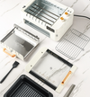 1000W Smokeless BBQ Grill Stove Auto Rotating Skewers Barbecue Grill Baking Pan