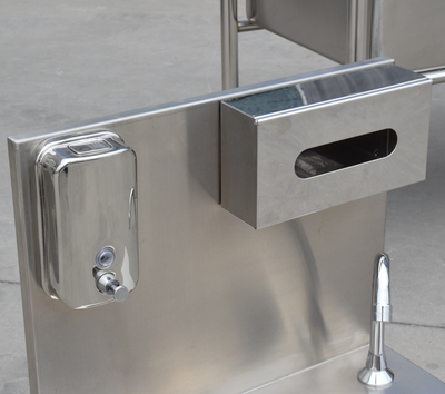 Wall-mounted Washbasin Knee Operated Sink With Faucet Soap & Towel Dispenser AU