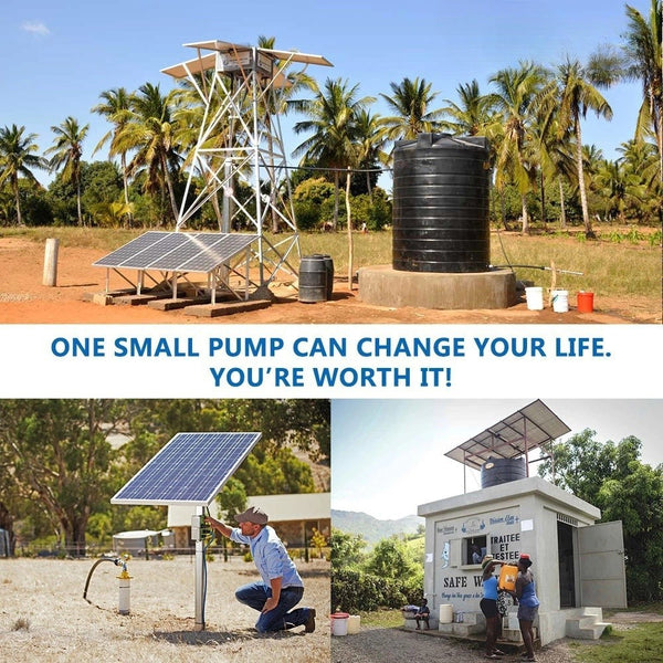 4" Solar Bore Pump Submersible Deep Well Hole Pump +MPPT Controller 1300W/2200W