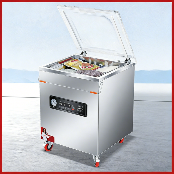 Chamber Vacuum Sealer Machine 1800W 420mm Commercial Dual Seal for Meat/Seafood