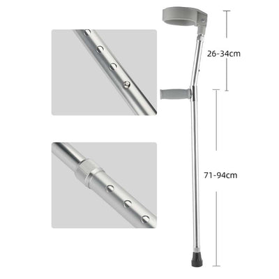 Adjustable Forearm Elbow Crutch Canadian Crutches Max 160kg Premium Durable