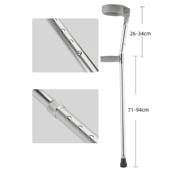 Adjustable Forearm Elbow Crutch Canadian Crutches Max 160kg Premium Durable