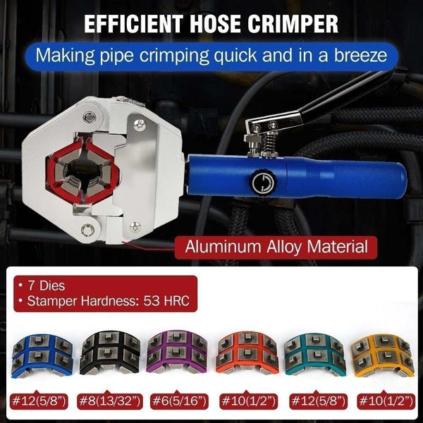 71500 Hydraulic Hose Crimping Tool AC Hose Crimper Kit Air Conditioning Fittings