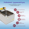 Commercial Electric Deep Fryer 12L Cheese Hot Dog Fryer Corn Dogs&Chip Cooker