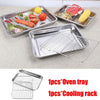 Stainless Steel Baking Pan Oven Tray Cookie Sheet Commercial Roasting Deep Pans