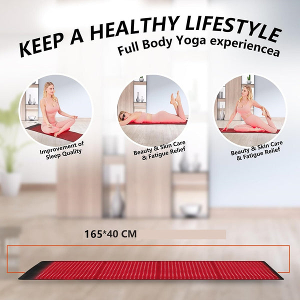 960pcs LED 660mm&850mm Near Infrared Red Light Therapy Mat For Body Pain Relief