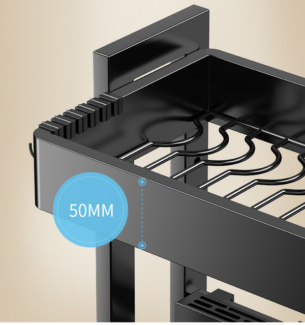 Over The Sink Dish Drying Rack 64-100CM Length and Height Adjustable Dish Drying