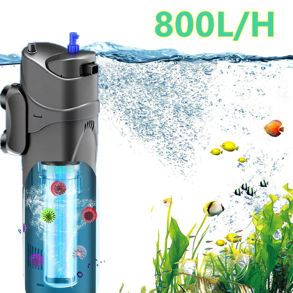 800L/H Aquarium Fish Tank Filter 13W Aqua UV Sterilization Lamp Filter