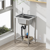 Utility Sink Free Standing Single Bowl Kitchen Sink Stainless Steel Sink AU