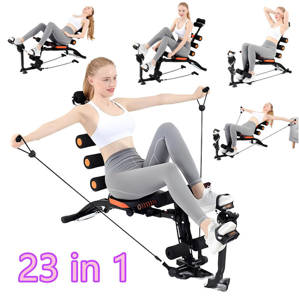 23 in 1 Home Gym Abdominal Machine Core Workout Equipment Foldable & Adjustable