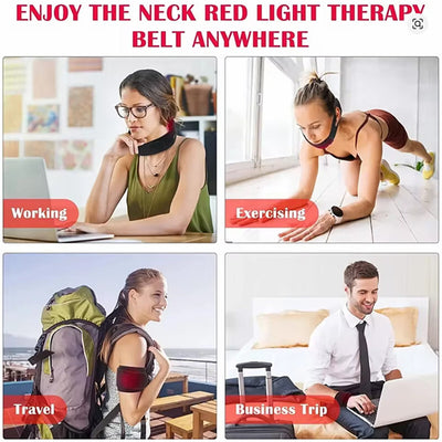 Red & Infrared Light Wrap for Neck 660nm Red & 850nm Near-Infrared Light Belt