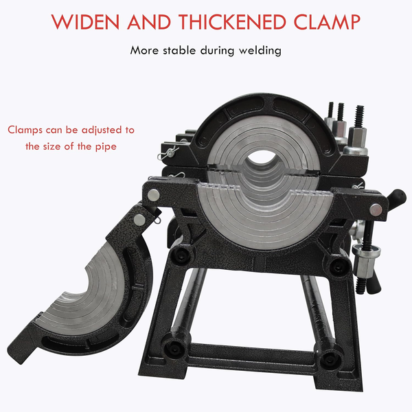 4 Clamp Pipe Fusion Welder HDPE PPR Plastic Welding Butt Fusion Machine 63-200mm